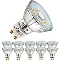 EACLL Bombillas LED GU10 2700K Blanco Cálido 5W Fuente de Luz 425 Lúmenes Equivalente 50W Halógena Lámpara. AC 230V Sin…